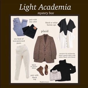 Light academia aesthetic Fall mystery box